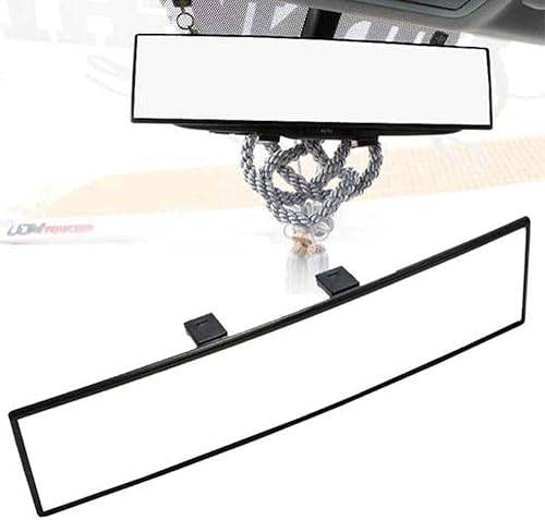 iJDMTOY ajuste universal JDM 300mm 12" amplia curva espejo retrovisor de clip para auto, SUV, van, o camión, etc