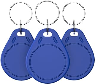 JASAG 100pcs Rewritable UID Smart Keys, Mi-Fare 1K S50 RFID Cards Token NFC Tag Copy Fobs, 13.56MHz ABS Access Control Writable Card, Comply ISO 14443A, Block 0 Sector