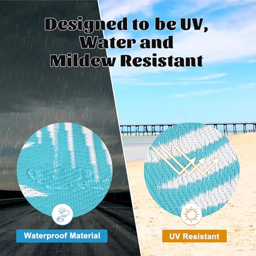 Tapis de terrasse imperméable pour protéger un sol extérieur usé - 6