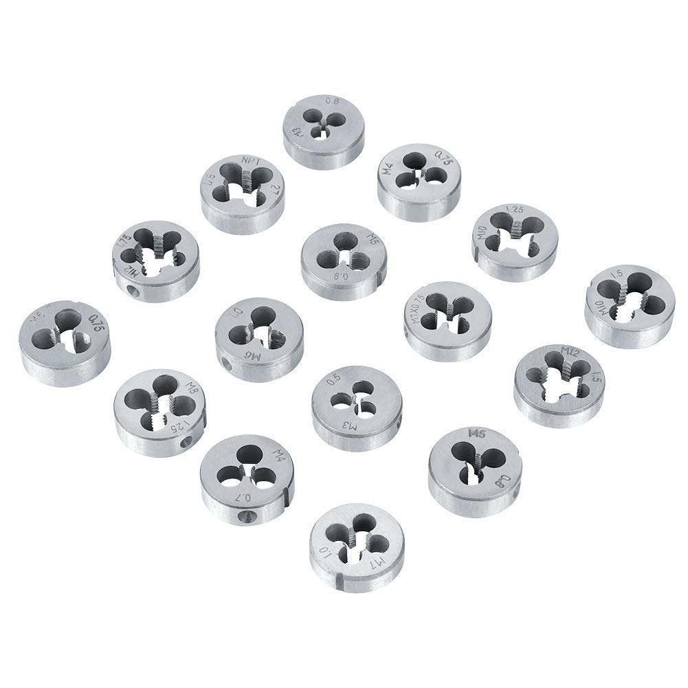 Set di 40 Pezzi M3-M12 Maschi e Filiere Assortite, Chiave Inglese con Filettatura
