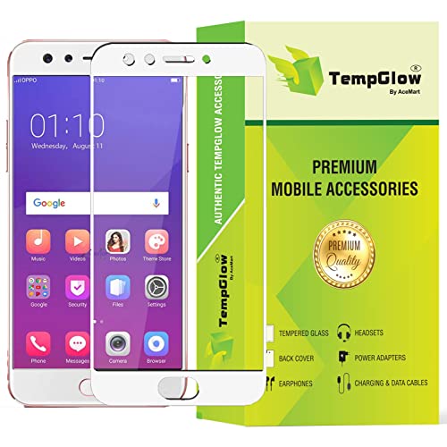 Image of Screen Protector for Oppo F3 Plus -(White) Tempered Glass Edge-to-Edge 6D Screen Protector With Installation Kit