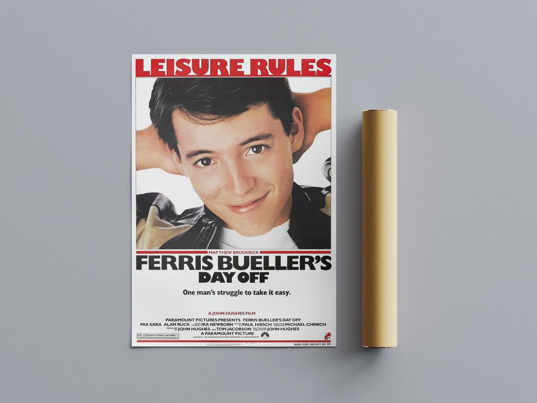 Pixie Posters Multi Colour 80S Classic Movie Posters Ferris Bueller Wall Art (A3 Size 29.7Cmx42cm)