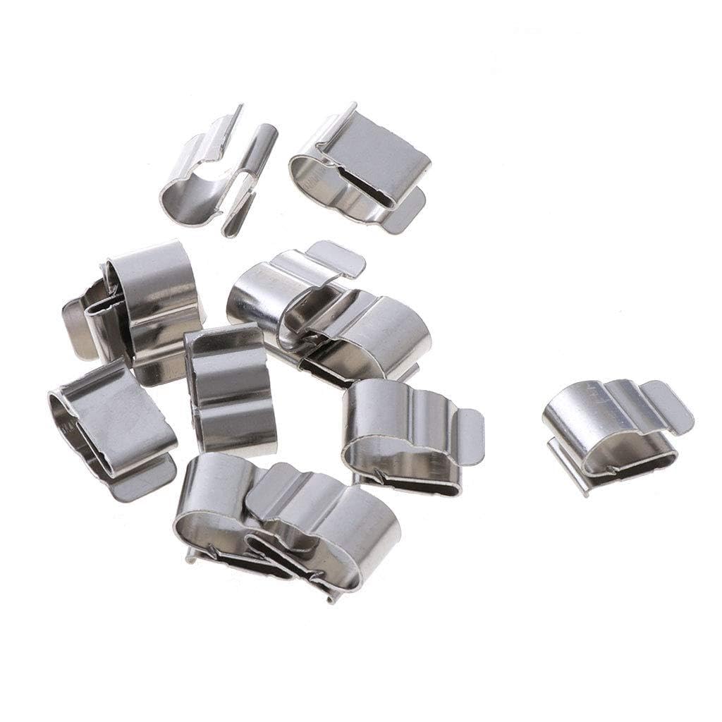 DIIOOMIEEU 50Pcs 50Pcs Trailer Frame Wire Clips 2x6mm Solar Panel Wire Clips Stainless Steel Cable Clamps for Wiring Boat Cable