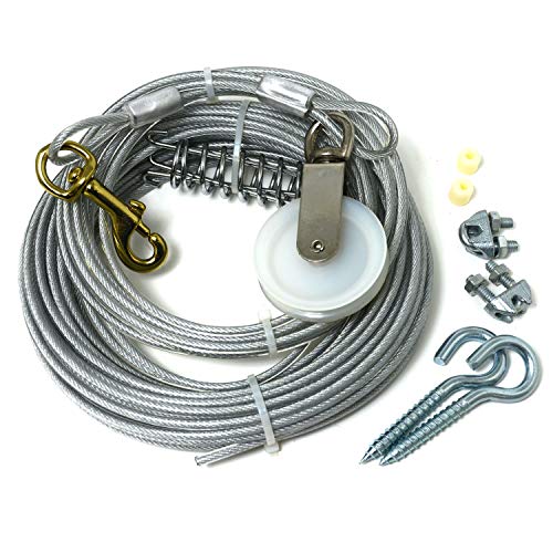 Image of Four Paws Heavy Weight Dog Tie Out Cable, Silver, 20 Feet