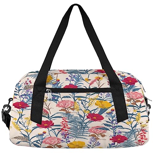 BEAUTIFUL FLORAL GYM BAG DUFFLE BAG WEEKENDER BAG DUFFEL BAG OVERNIGHT