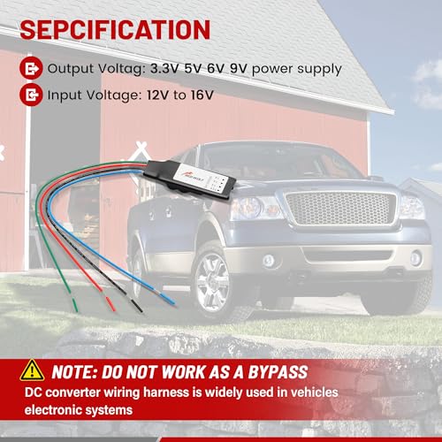 RED WOLF Voltage Regulator DC 12V to 3.3V 5V 6V 9V Step Down Converter Power Supply Voltage Adapter Adjust Direct Current for Vehicles Accessories Devices Backup Camera Radio Stereo2