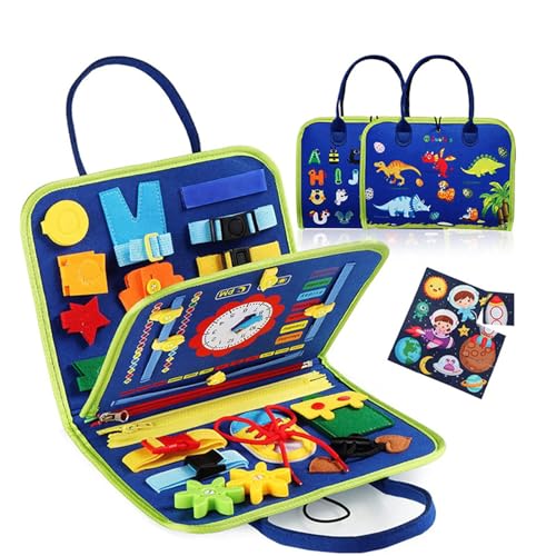 IZDUDO Busy Board Montessori, Paneles Sensoriales Tablero de Actividad para Desarrollar Motricidad Fina y Aprendizaje Preescolar, Juguetes Educativos Libro Silencioso Viajes para Niños Niñas#2
