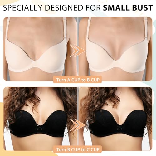 Nimiah Super Thick Push-up Inserts - Waterproof Breast Enhancer Add Cleavage in Swimsuits Sports Tops 2 Pairs Sew in Bra Cup3