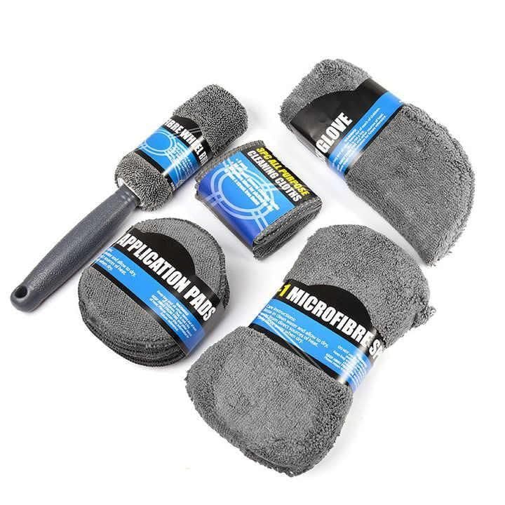 9-Piece Premium Car Cleaning Kit - Ultimate Auto Care Set with Microfiber Towel, Applicator Pads, Wheel Brush, Wash Glove and Sponge - Ultimate Care for Your Vehicle's Shine and Cleanliness-image-45