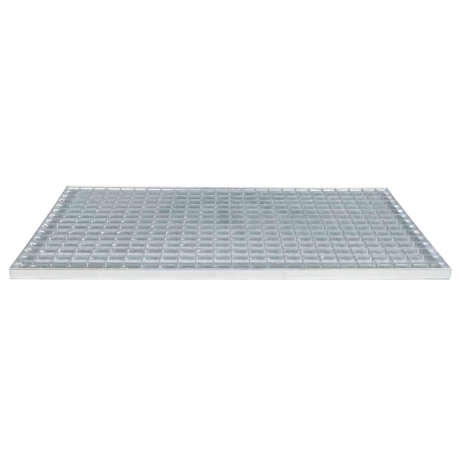 Industrie Gitterrost 80 x 50 x 2 cm aus feuerverzinktem Stahl - Rutschfestes Metallgitter für Hof, Terrasse und Bodenabdeckung