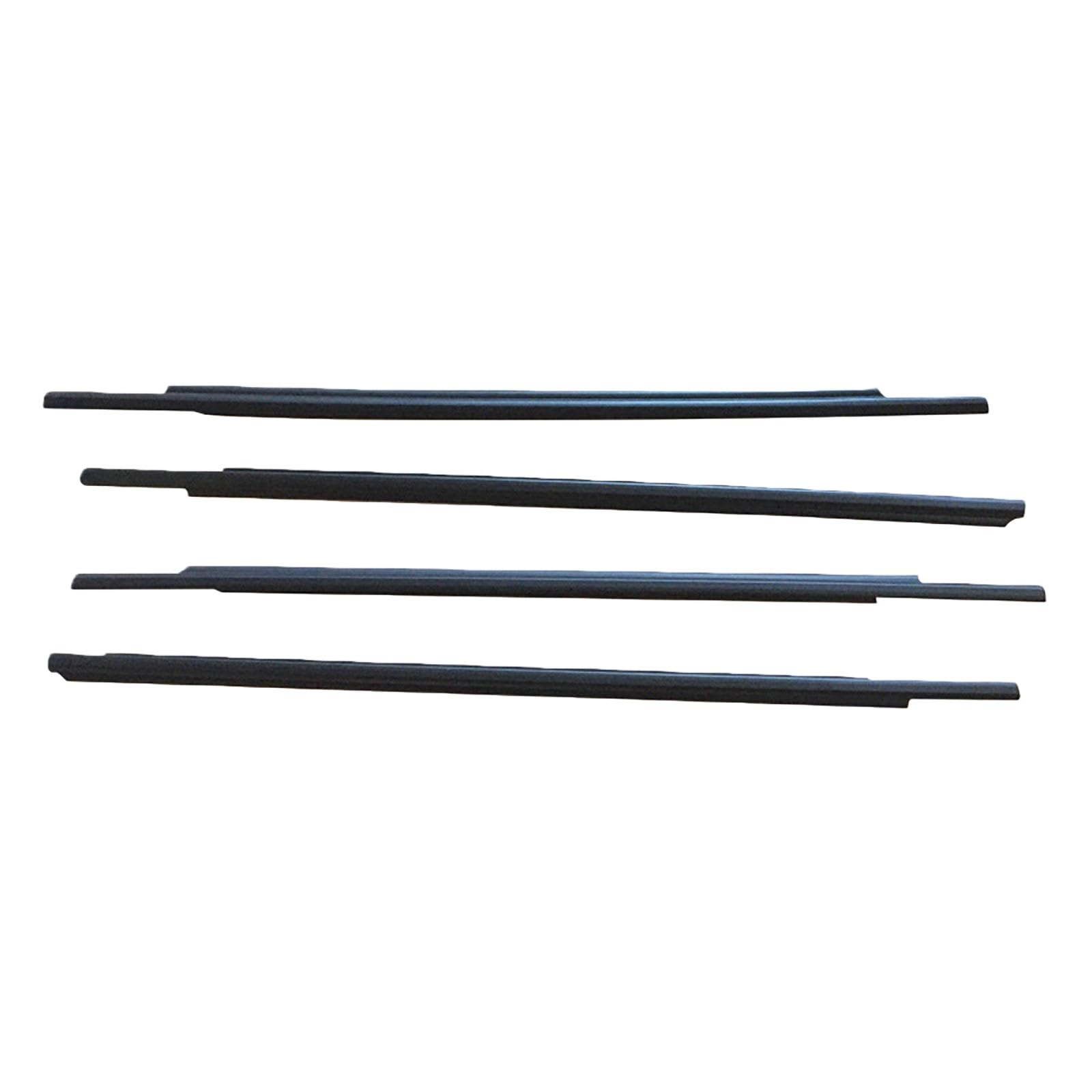 Mzxygkli Black 13-18 Car Window Weather Strip 4Pcs Window Outer Weatherstrip Side Door Moulding Seal Belt For Outlander(Black 13-18)