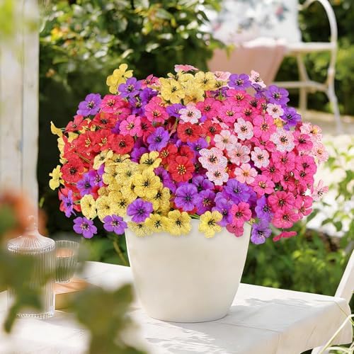 AmyHomie-UV Resistant Faux Flowers-Mix Color