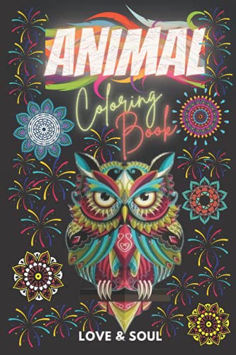 Animal mandala coloring book / Adult Coloring Book: Stress Relieving Animal Designs / Funny gifts for women / Funny gifts for men / Cover Owl (Cute coloring books) image 2