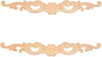 Vista 12 de MUXSAM Apliques de madera decorativos tallados, calcomanías largas de madera para decoración de muebles, tallas de roseta para puerta, gabinete