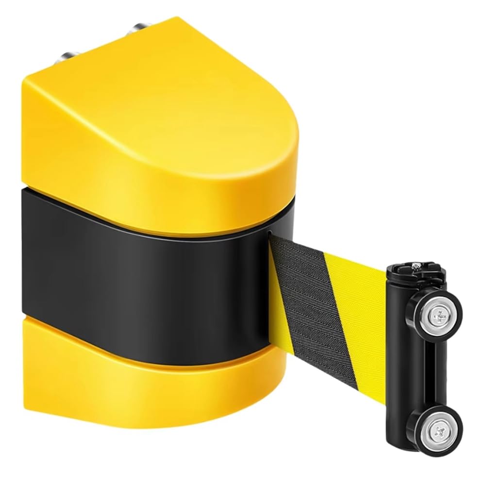 Osmond Striped Magnetic Retractable Safety Belt, 3 Meter Wall Barrier for Crowd Management
