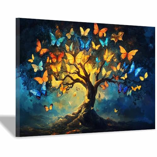 Décoration pour maison arbre de vie grand tableau encadré 50x70