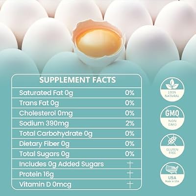 inGreens 10 Oz Dried Egg White Protein Powder, Gluten-Free & Non-GMO & Soy-Free Egg Whites, Made in USA, Versatile for Cooking & Baking, Long-Term Storage Ready Blend