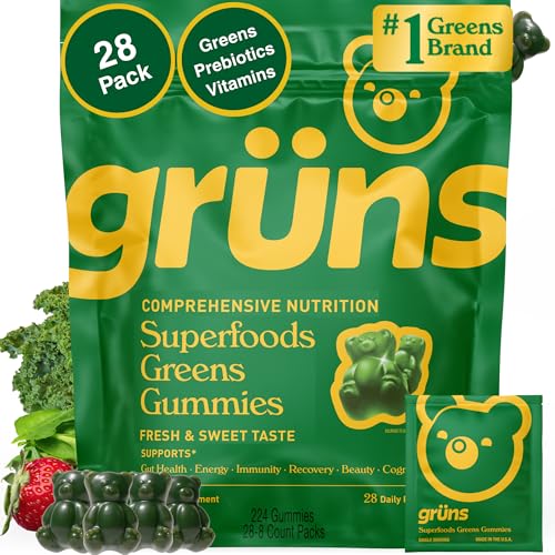 Best Greens Powders for Women Over 50: Your Complete Guide to Energy, Bone Health, and Vitality 2 Gruns Adults Super Greens Multivitamin Gummies, Superfood Vitamin Gummy Bears with Spirulina, Chlorella, Prebiotic Fiber for Digestive Health, Adaptogens Supplement, 20 Vitamins & Minerals, 28 Count