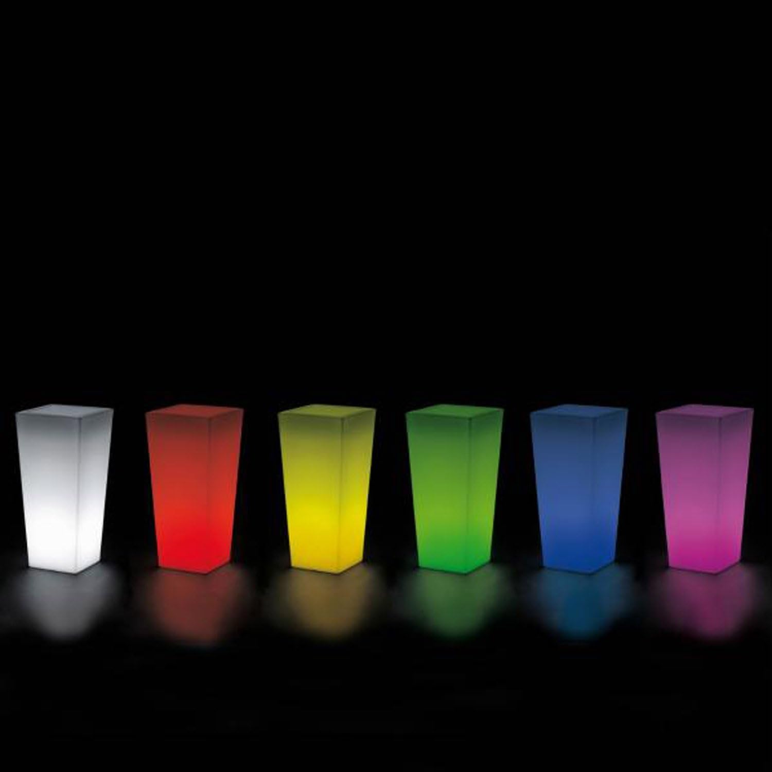 Tekcnoplast STILO SQUARE BRIGHT - cm 33 x 33 - H 70 cm .LUCE BIANCA