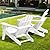 LOUNZY Folding Adirondack Chair, White