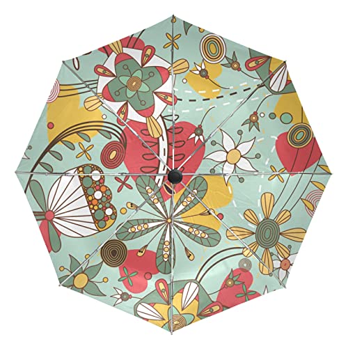 Parapluie automatique Vnurnrn de haute qualité avec finition soignée fleur de coeur