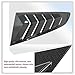 MUXEE Window Louver 2Pcs Side Vent Window Louvers for Ford Mustang 2015-2023, ABS Print Sport Window Decorative Covers, Exterior Trim Accessories - Carbon Fiber（Not for GT350 GT500）