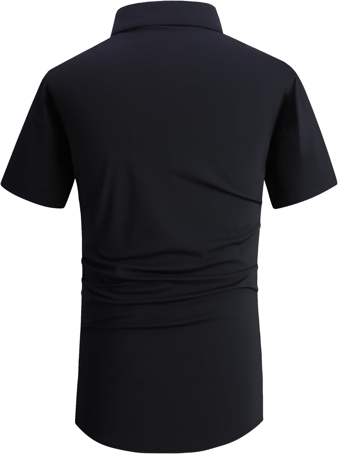 Alex Vando Mens Button Down Shirts Wrinkle Free 4-Way Stretch Short Sleeve Business Casual Shirt - Image 2