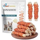 Pawant Dog Treats Chicken Wrapped Rawhide Rolls Healthy Dog Chews Long Lasting for Large Dog 0.5lb/227g