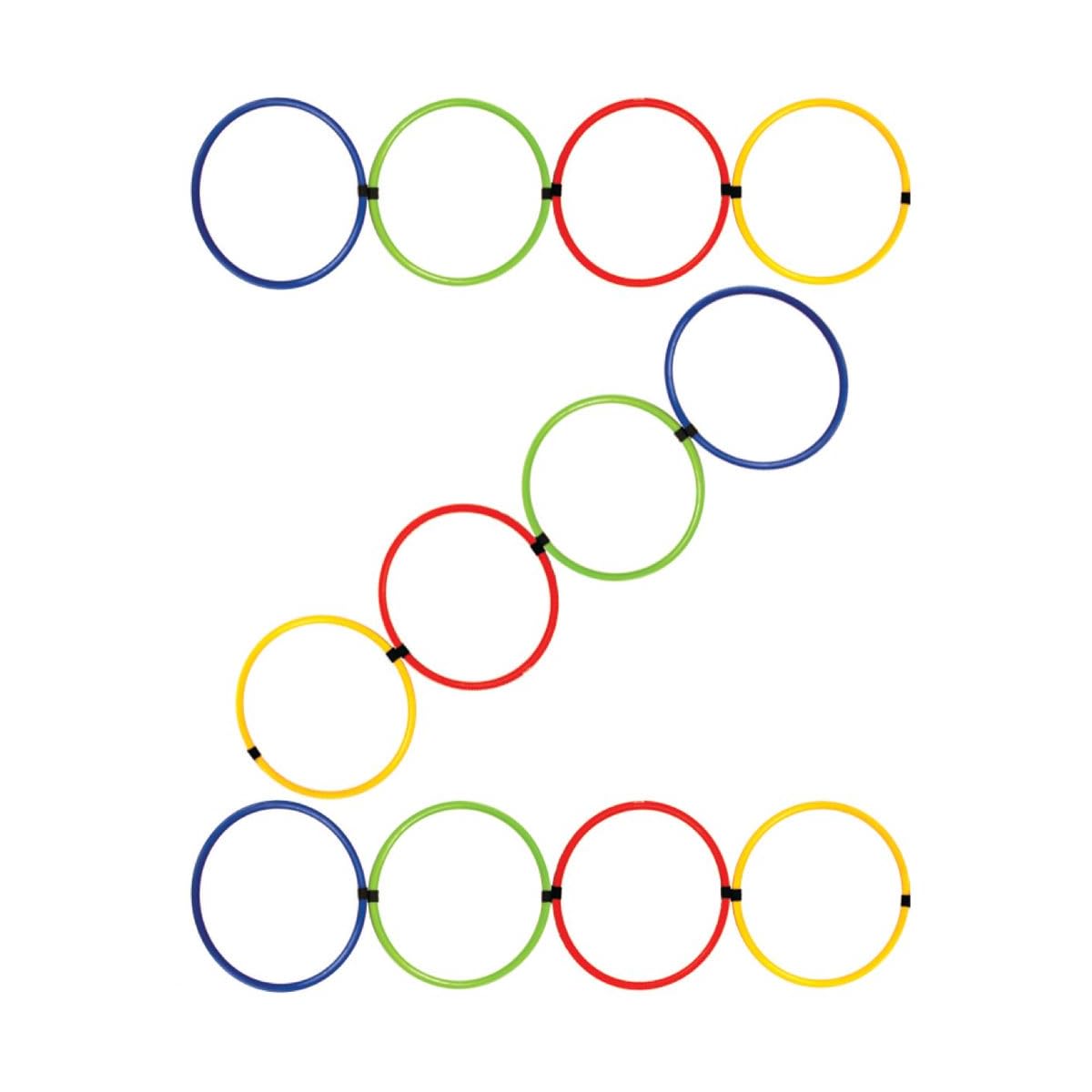 Sports Health - Speed Ring Ladder, Agility Hoops for Speed Training and Lateral Movement, Training Equipment for Youth, Comes with Carrying Bag