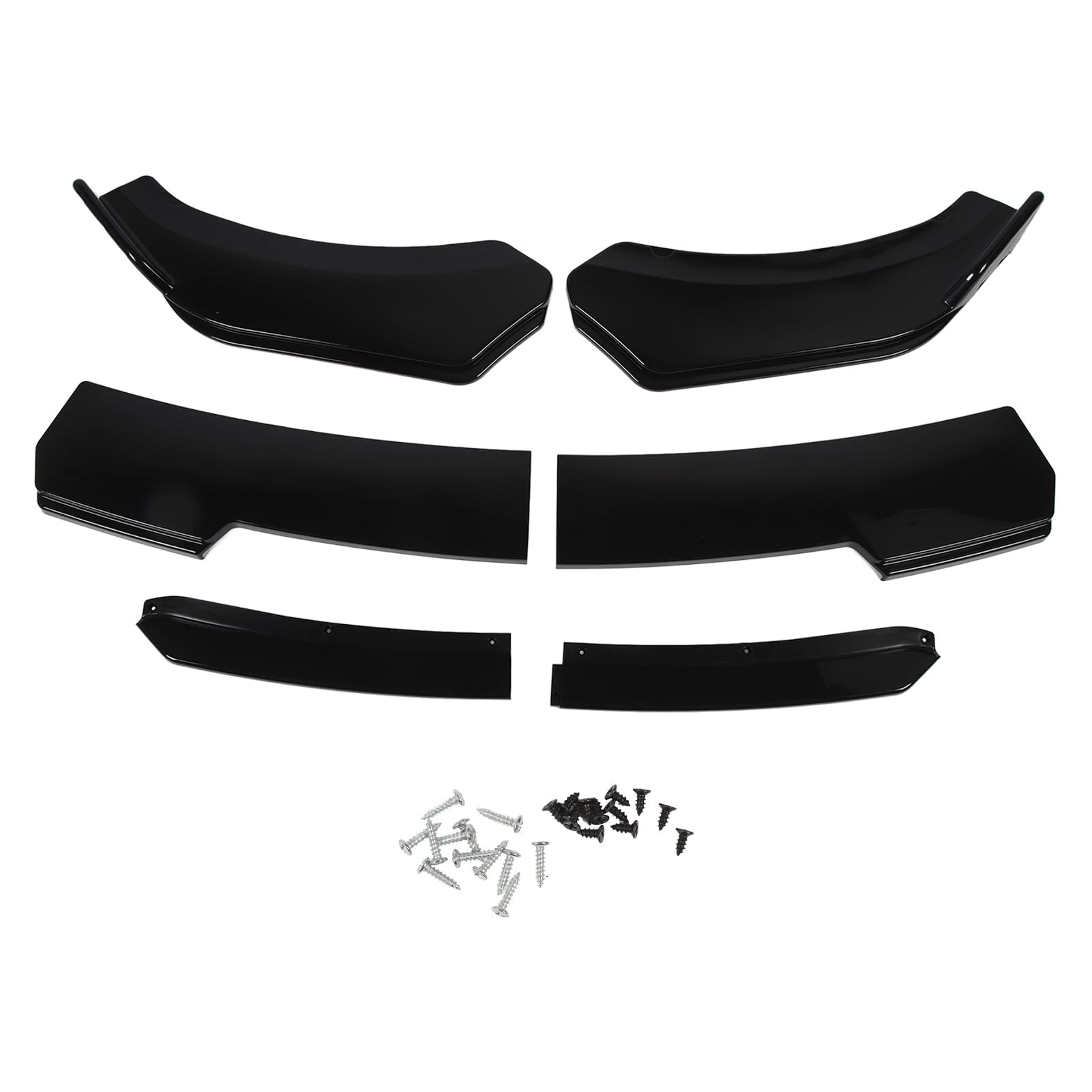 Splitter per Labbra Paraurti Anteriore, Nera Lucido 150 Cm, Aspetto Arricchito per il Paraurti Anteriore, Universale per Accordo, Civico, ABS (Labbro nero)