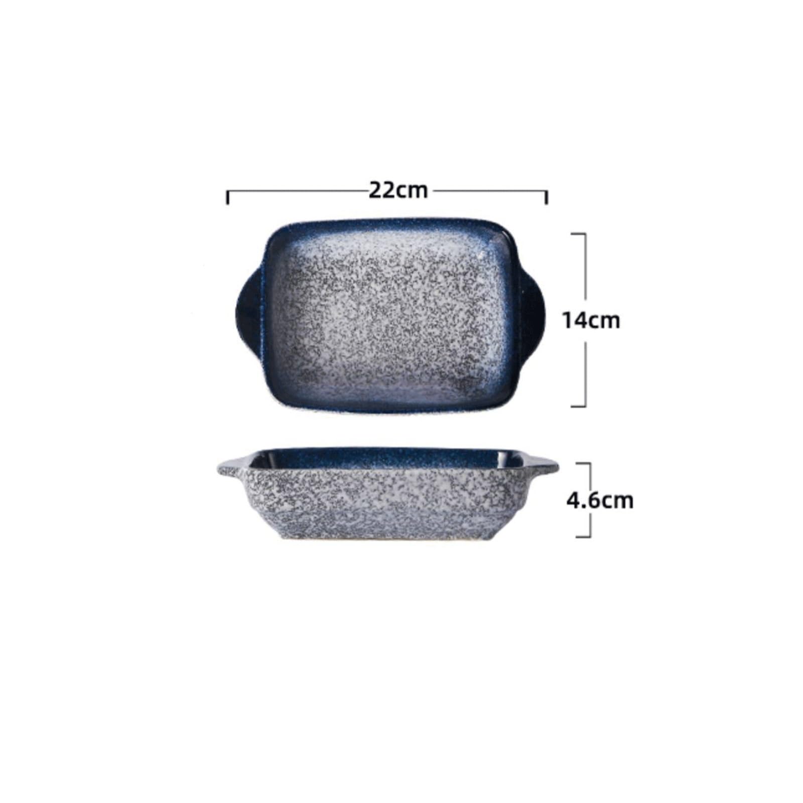 Plat de cuisson rectangulaire en céramique avec poignées for micro-ondes Pain