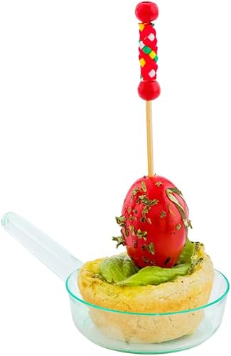 Restaurantware Tazas de postre desechables de 1 onza, 100 mini platos de salsa, diseño de sartén para servir condimentos, aperitivos o muestras