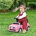 Aosom Kids Ride On Push Car, Foot-to-Floor Walking Sliding Toy Car for Toddler with Working Horn, Music, Headlights and Storage, Pink