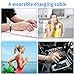 USB Charging Bracelet Data Charging Cord- Durable Braided Leather Charging Wrist Cuff USB 8.2