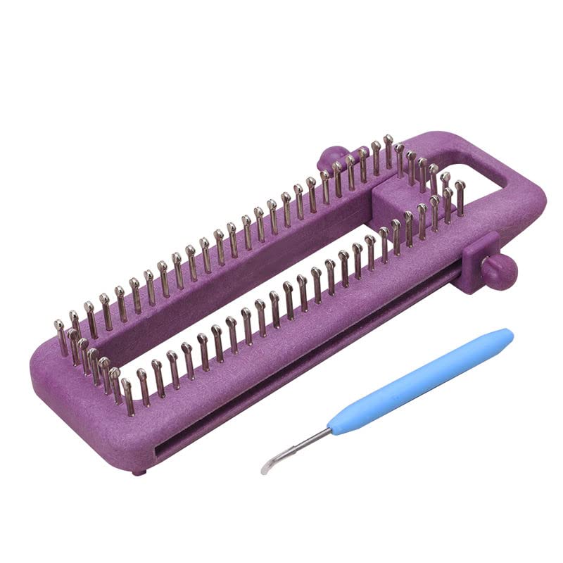 Telares De Tejer,Kit De Tejer Telar Herramientas de costura Kit de telar de calcetines ajustables Punto de punto Sombrero Sombrero Bricolaje Herramienta de artesanía de mano Punto de plástico Accesori