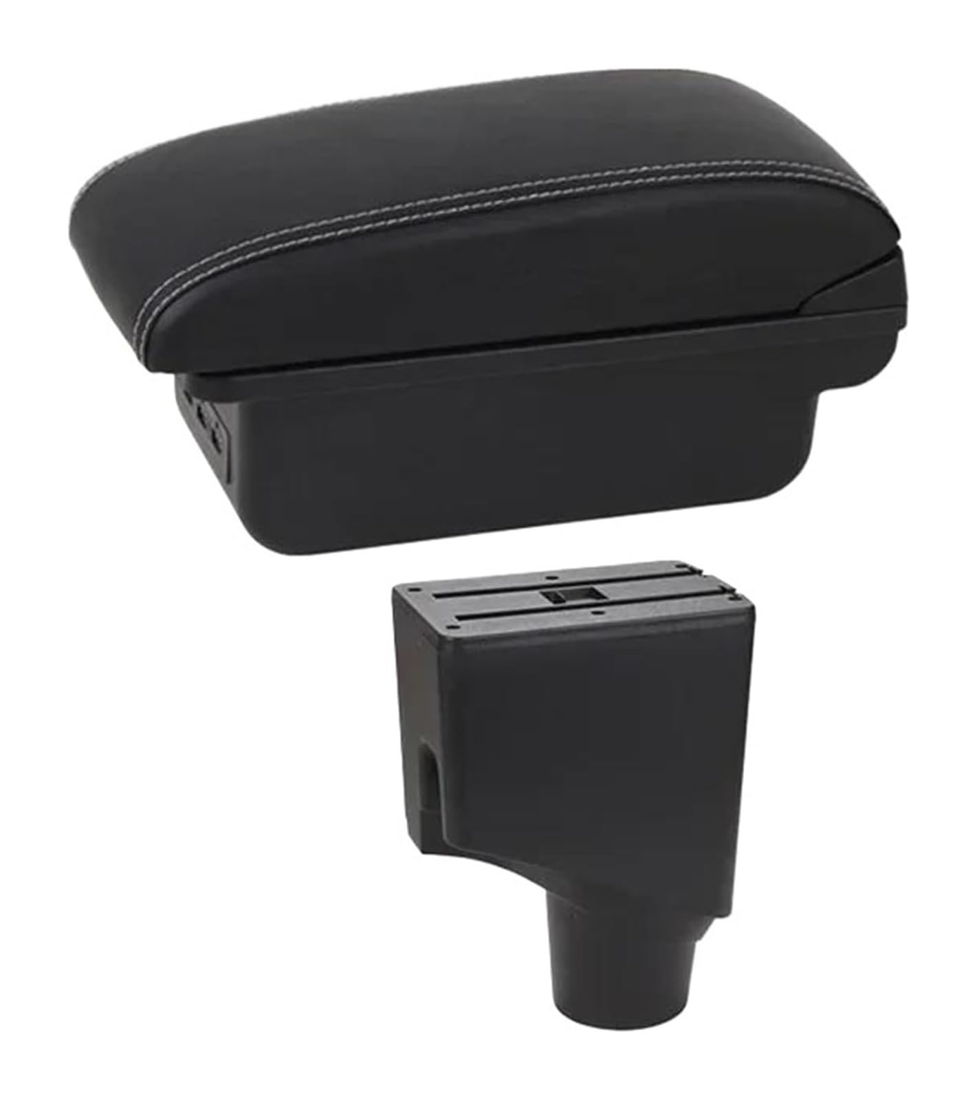HCKCLMBMZW For Toyota For Yaris For Hybrid 2015-2021 Armrest Box Car Central Storage Modification USB Arm Rest Accessory Car Armrest Center Console(C1 White Line)