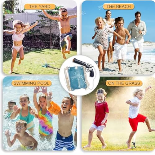 Image of VikriDA Electric Water Gun with Free Extra Rechargeable Battery, Powerful Holi Pichkari Up to 20-30 FT Long Range, 1800CC Capacity Super Water Blaster Summer Toys for Holi - Blue