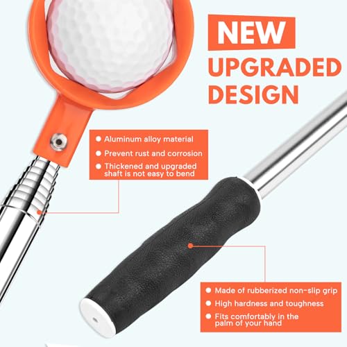 montela golf Ball Retriever Telescopic 9/12FT Golf Ball Water Retrievers Aluminum Alloy Golf Ball Grabber Golf Ball Retriever for Water Golf Accessories Golf Gift for Men - Image 3