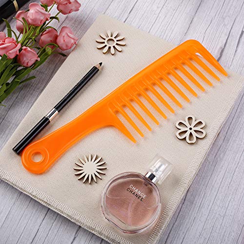 4 Pieces 9 1/2 Inches Anti Static Large Tooth Detangle Comb, Wide Tooth Hair Comb Salon Shampoo Comb For Long Hair And Curly Hair (Mutil Color 3) #TOP3