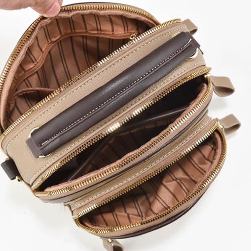 Bousalutend Classic Multifunctional Compartments Adjustable Wide Shoulder Strap Leather Crossbody Bag for Women4