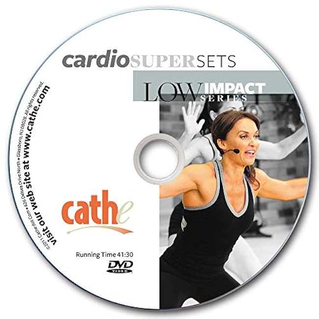 Cathe Friedrich Cardio Supersets Low Impact Exercise DVD For Women - Use for Cardio, HIIT Workout Training, and Aerobic Conditioning