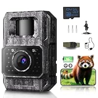 MAXDONE Wildkamera mit Handyübertragung APP - Wildtierkamera 4K 64MP HD mit WLAN Bluetooth Bewegungsmelder Nachtsicht, Wildkamera mit 6000mAh Akku, 0,1s Auslösezeit, 32GB Speicherkarte IP66