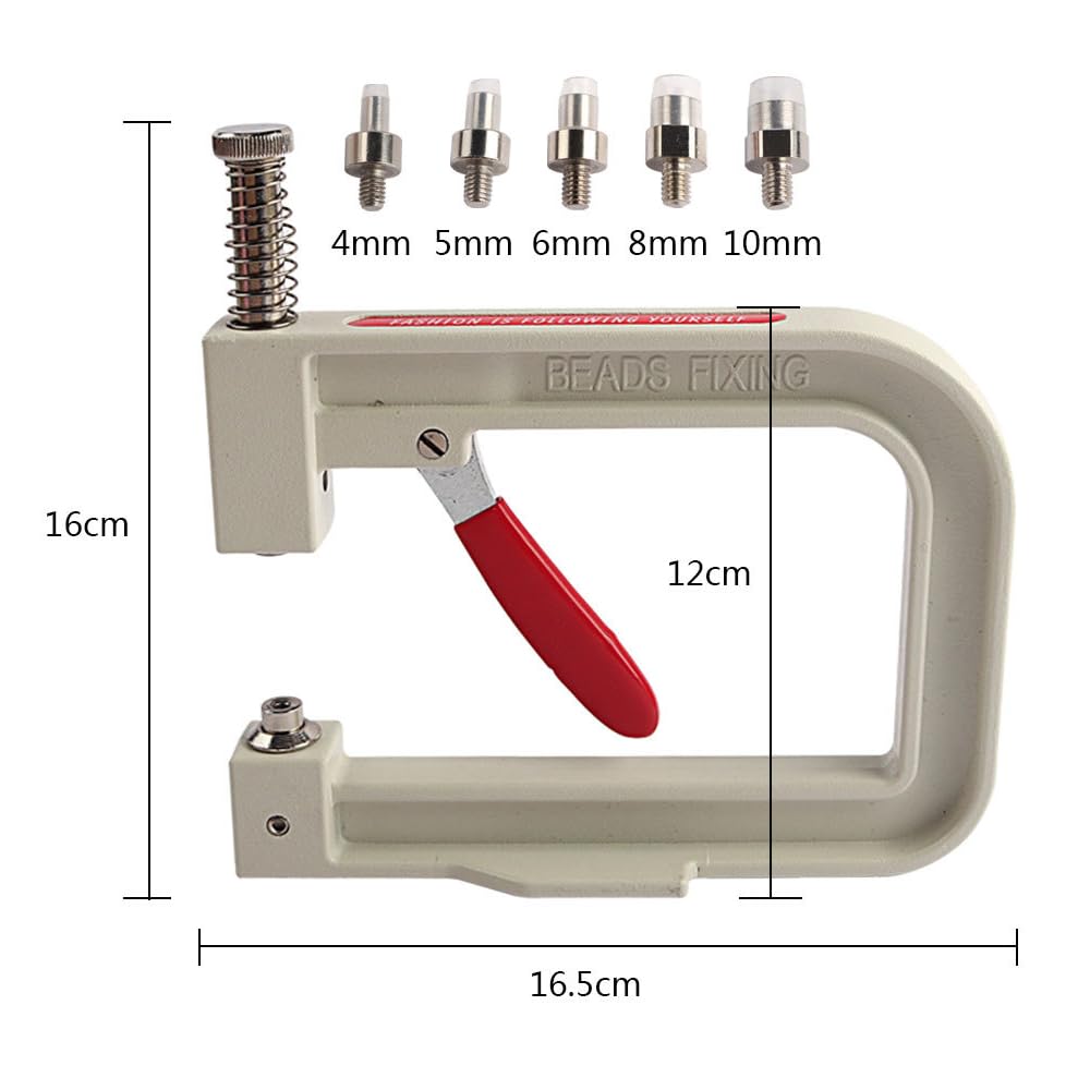 Macchina per l'incastonatura delle perle, set completo di strumenti per l'incastonatura delle perle per cappelli, scarpe, vestiti, borse, gonne, perline, accessori