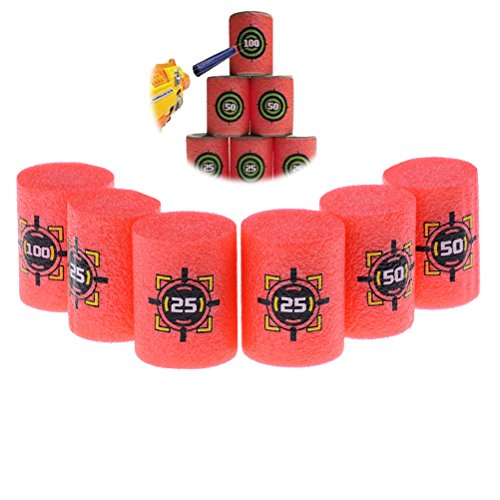 Welecom 12 Pcs EVA Soft Bullet Target Dart Foam Gun Shoot for Nerf N-Strike Elite Serie Blasters Dart