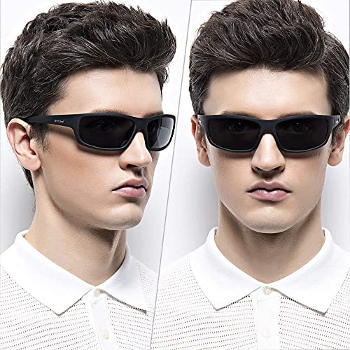image for POLARKING 2 PACK Polarized Sport Sunglasses for Men Matte Finish Sun g