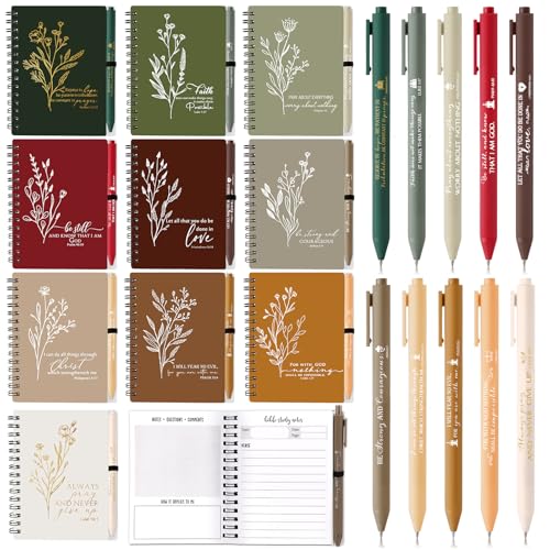 Journaux à spirales en vrac avec stylo et verset pour la fête des pères