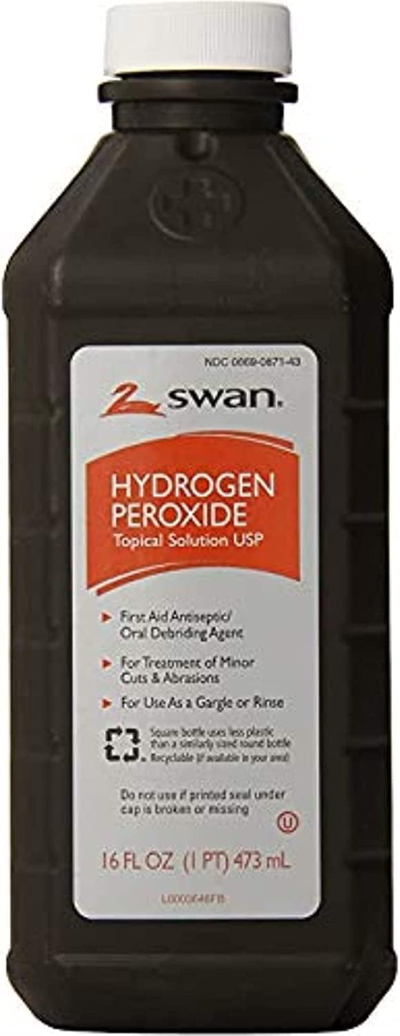 Hydrogen Peroxide Antiseptic Solution, 16 Fl Oz (Pack of 3)