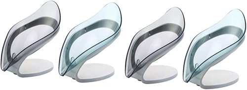 Cabilock 4 Pcs Soap Holder Soap Draining Dish Soap Dish Bathroom Soap Drainer No Punching