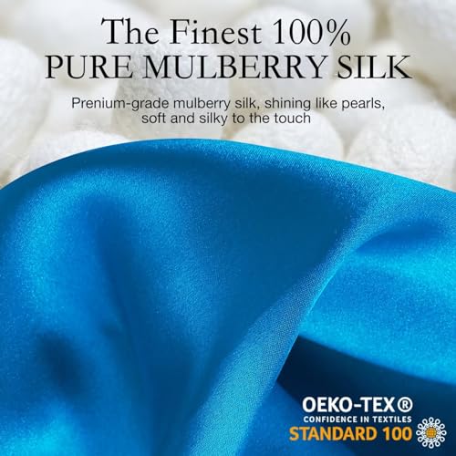 Mansphil PORCKET-BLUE1 Blue Men Pocket Square, 100% Silk Handkerchief thumb #1