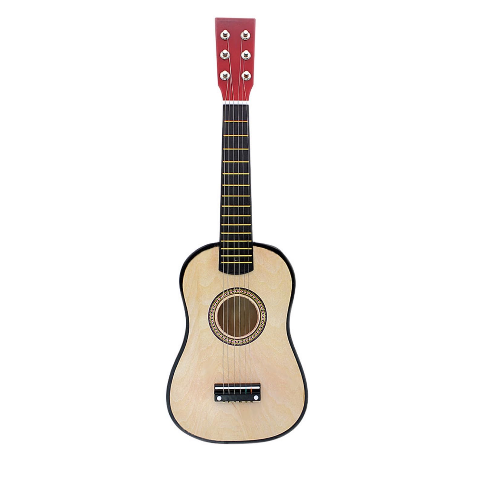 Chitarra Acustica Leggera Chitarra Piccola Suono Caldo Strumento Musicale per Bambini, Principianti, Scuola di Musica, Colore Legno, 23 Pollici